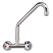 Gastro-Inox High Performance Duobloc Hoog Muurmodel 25(Ø)mm Mengkraan 200mm, Gastro-Inox 402.011 1