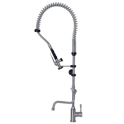 Monobloc Voorspoeldouche met Draaihendel en Zwenkkraan Roestvast Staal AISI 304 - 402.114 1