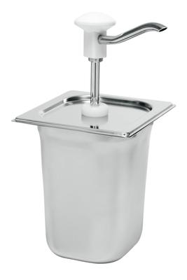 Sausdispenser 3 Liter Met Witte Drukknopbediening, Gastro-Inox 503.107 1