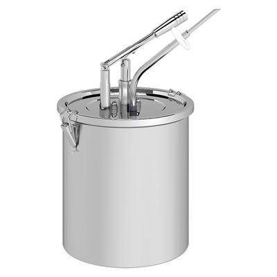 Heveldispenser Met Schuine Naald Spuitmond En Ronde 10 Liter RVS Container, Gastro-Inox 503.165 1