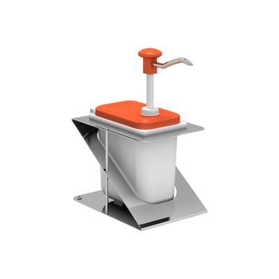 Kalando Kunststof Dispenser met Oranje Drukknopbediening 1 9 Liter met Container - 503.232 1