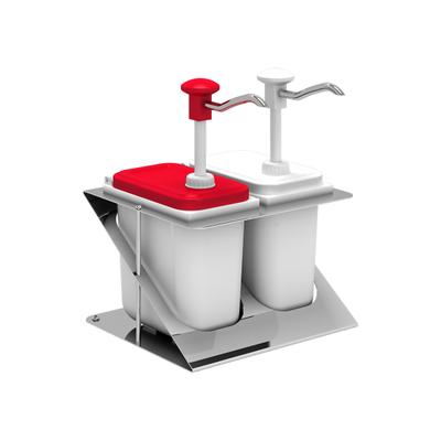 Kalando Kunststof Dispenser met Drukknopbediening 2x 1 9 Liter met Container - 503.234 1