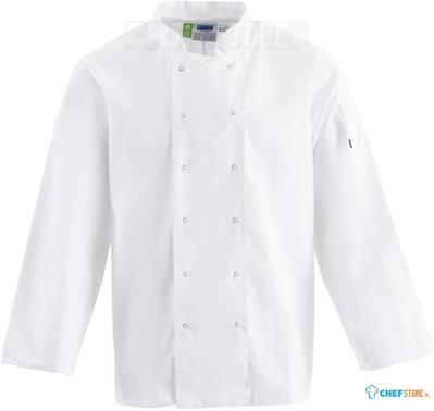 Whites Vegas koksbuis lange mouw wit S | A134-S