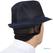 Hoed met haarnet | donkerblauw | maat M | A654-M 10