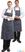 Whites halterschort blauw-wit gestreept extra lang | A662 7