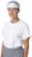 Whites nylon muts met klep en haarnet | B226