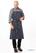 Chef Works Premium geweven schort blauw-wit gestreept | B249 7