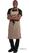 Whites halterschort polyester-katoen bruin | B429 5