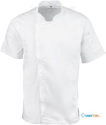 Chef Works Springfield unisex koksbuis met rits wit M | B471-M