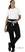 Whites Southside Denimbistroschort zwart |  B995 7