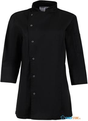 Whites Chefs Clothing Whites Dames Getailleerde Koksjas Zwart Maat S - BA110-S