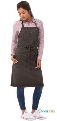 Chef Works Urban Dorset kort schort donkergrijs | BB003