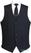 Herengilet 5 knopen zwart XS |  BB171-XS