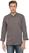 Chef Works Urban Hartford unisex koksbuis met rits lange mouw grijs M | BB263-M 3
