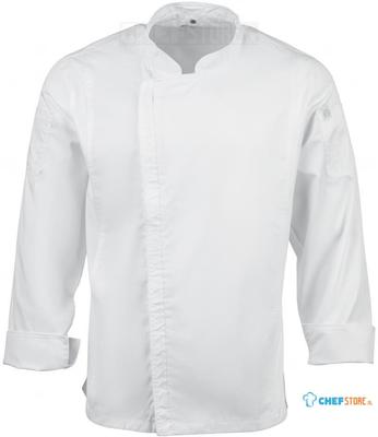 Chef Works Urban Hartford unisex koksbuis met rits lange mouw wit S | BB264-S