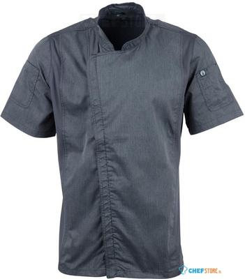 Chef Works Urban Springfield unisex koksbuis met rits korte mouw inktblauw S | BB267-S