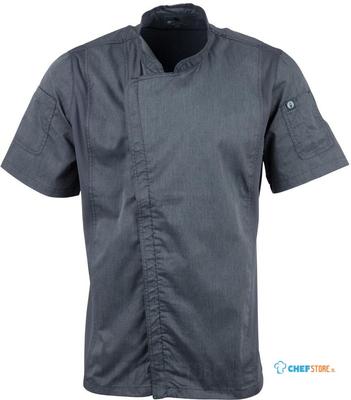 Chef Works Urban Springfield unisex koksbuis met rits korte mouw inktblauw XS | BB267-XS