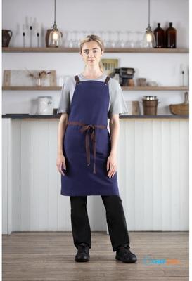 Southside Cotton Canvas Halterschort Marineblauw - Southside BB686