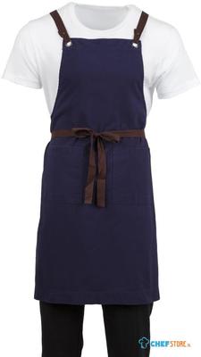 Southside Cotton Canvas Halterschort Marineblauw - Southside BB686