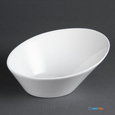 Olympia Whiteware ovale hellende kommen 25,4 x 22,8cm | CB078