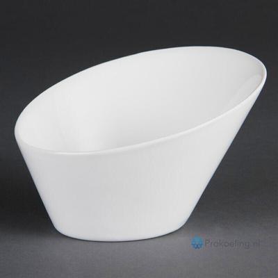 Olympia Whiteware ovale hellende kommen 15 x 13,5cm | CB079