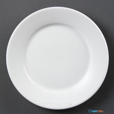Olympia Whiteware borden met brede rand 23cm | CB480