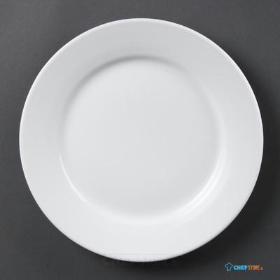 Olympia Whiteware borden met brede rand 25cm | CB481