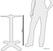Bolero ronde verchroomde tafelpoot | CD214 2