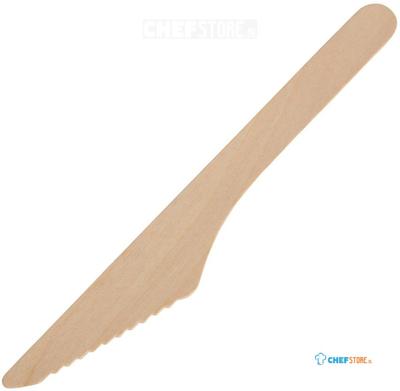 Houten bestek mes | 16cm | Plastico | CD902