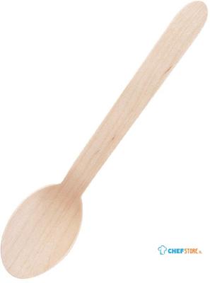 Houten bestek dessertlepel | 17cm | Plastico | CD904