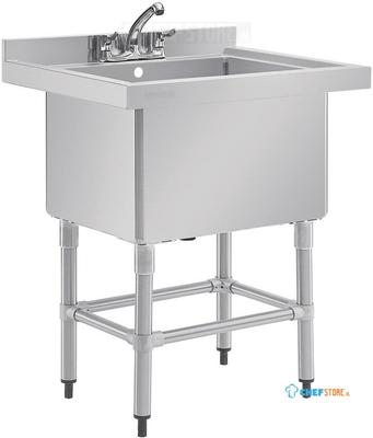 Diepe RVS Spoelbak | 1 Bak | 77x60cm | Vogue | CE141