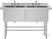 RVS Dubbele Diepe Spoelbak | Vogue | CF406 4