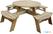 Rowlinson Ronde Houten Picknicktafel 200(Ø)cm - Rowlinson CG097