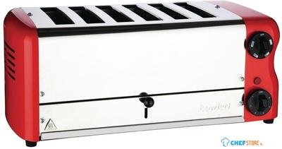 Rowlett Esprit Broodrooster 6 Sleuven Rood - 2 Reserve-Elementen En 2 Tostihouders - Rowlett CH188