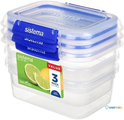 Sistema Klip It Plus Vershouddoos 1L (3 Stuks) - Sistema CH254