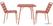 Bolero Terracotta Vierkante Stalen Lattentafel - 700 Mm - CK064 3