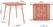 Bolero Terracotta Vierkante Stalen Lattentafel - 700 Mm - CK064 5