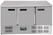 Gekoelde werkbank | Marmeren Werkblad | 3 deuren | 1/1GN | CL109 9