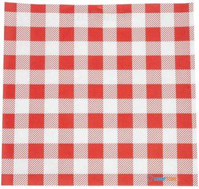Rood Gingham vetvrij papier | 25x25cm | CL657