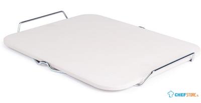Rechthoekige pizzasteen met metalen houder | CL713