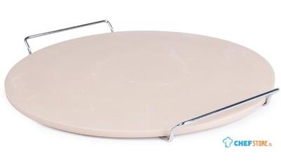 Ronde pizzasteen met metalen houder | CL714