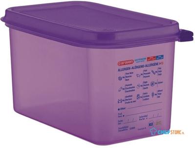 Araven | GN1/4 siliconen allergenen voedseldoos met deksel | 4,3 liter| CM787