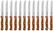 Olympia steakmessen met ronde punt | hout heft | 21.5cm | CS717 4