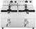 Buffalo Dubbele Inductiefriteuse 2x 3000w, Buffalo CT012 3