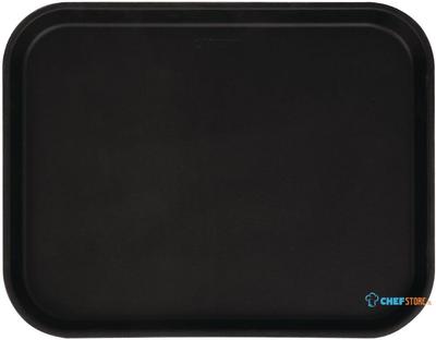 Cambro Camtread rechthoekig antislip glasvezel dienblad zwart 45,7cm | CT277