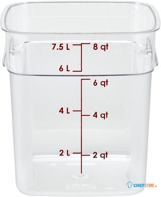 Cambro 7,6L FreshPro Camsquare Voedselvoorraadpot - CU139