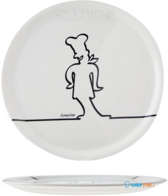 Pizzabord 31cm Wit Funnyline Zwart - Cosy&Trendy CX013E