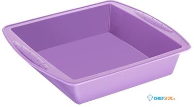 Hygiplas Flexibele Siliconen Vierkante Bakvorm - Paars (allergeen) - 245 X 245 mm - CX049