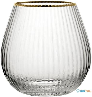 Utopia Hayworth Stemless Gin Glazen met Gouden Rand, 650 Ml (pak van 6) - CZ044