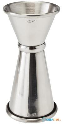 Beaumont RVS Gestreepte Jigger Maat 20ml/40ml - Beaumont CZ350